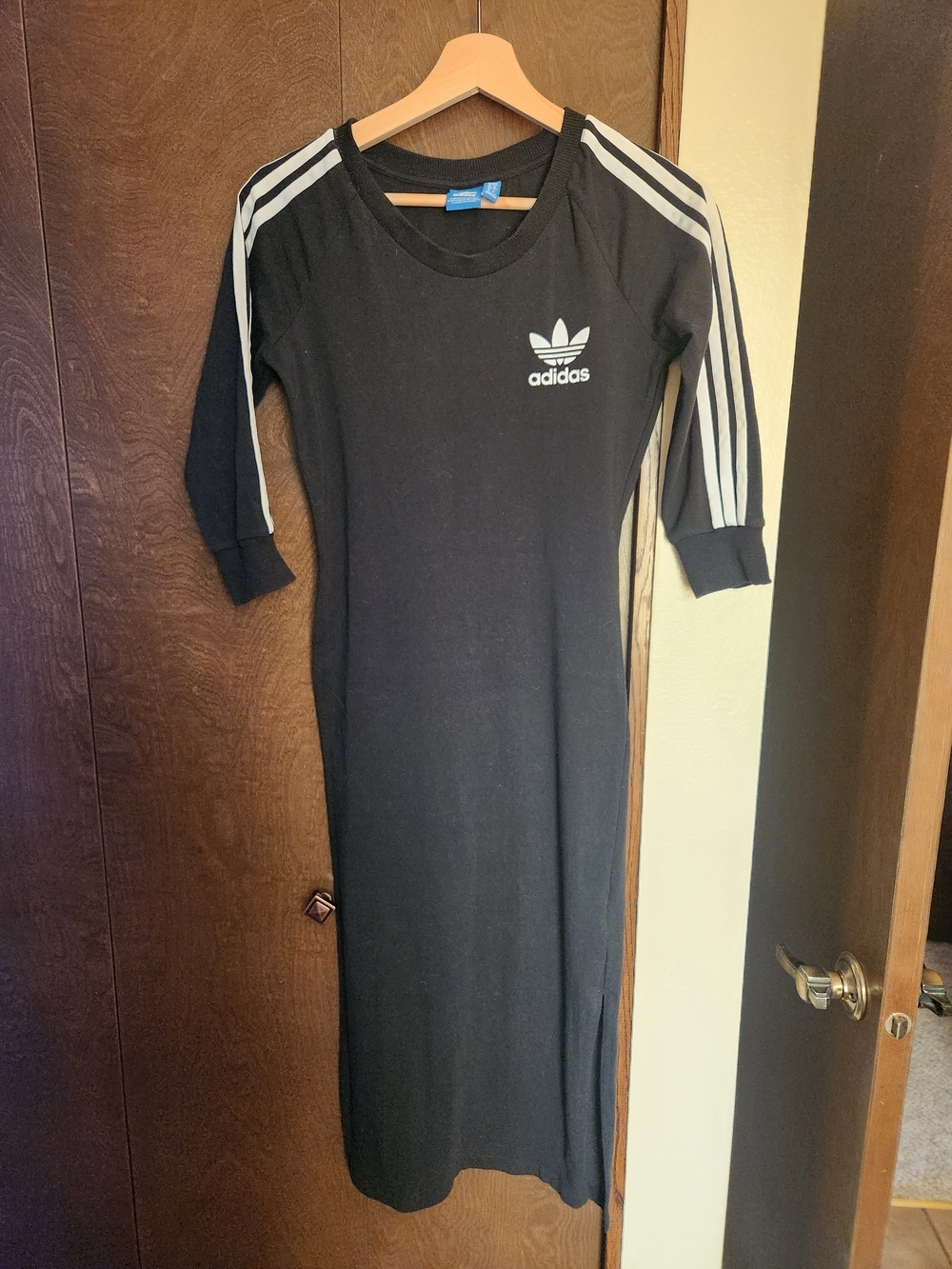 Adidas Black Three-Stripe Long Dress - Picture 8 of 8